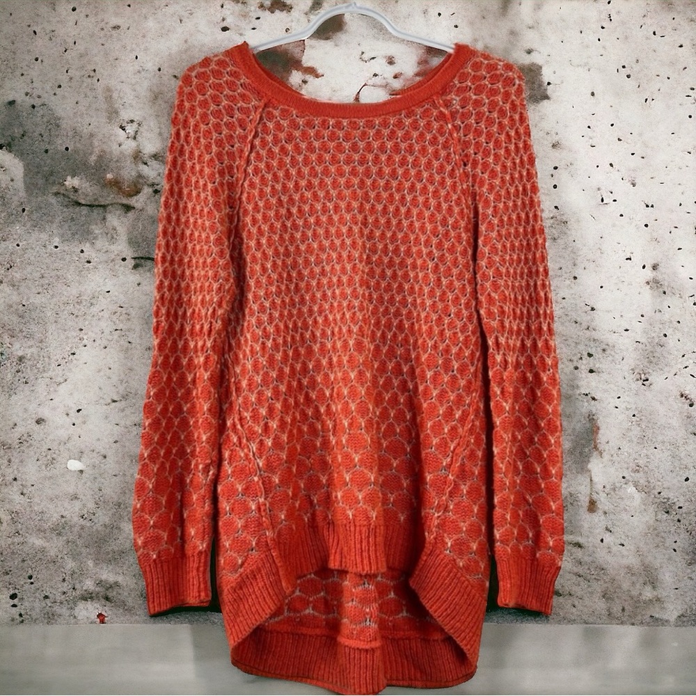 Anthropologie Moth Cotton Pointelle Knit Sweater